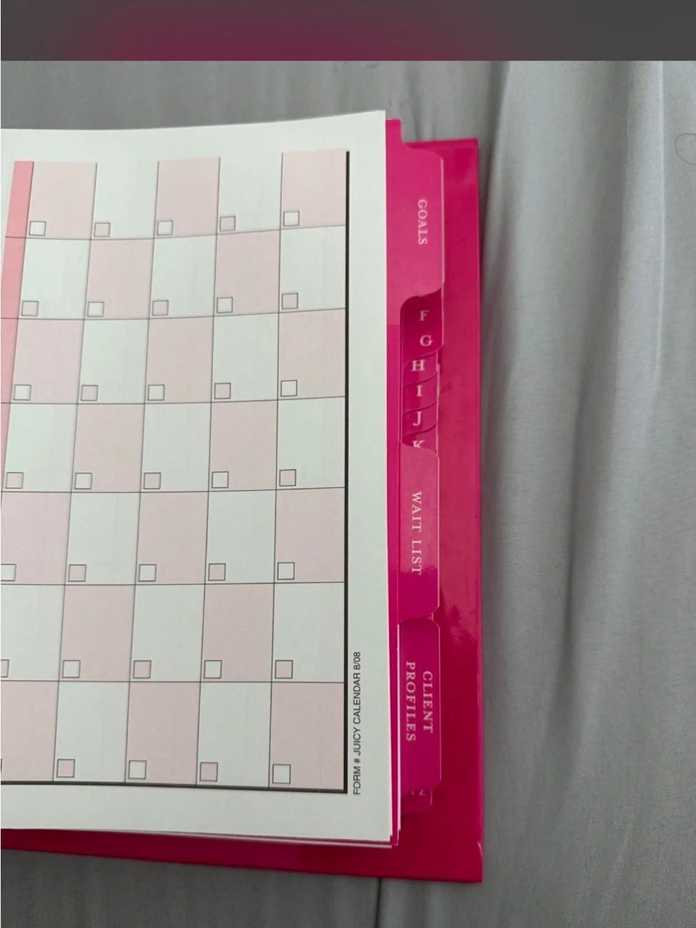 Juicy Couture Hot Pink Binder For A Personal Shopper New! Pen not included